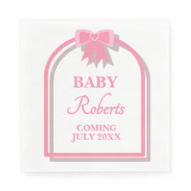 Cute Roze Hart Meisje Baby Shower