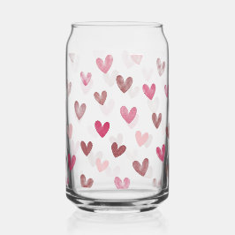 Cute Roze Hart Patroon – Romantisch & Stijlvol Ont Blikvorm Glas