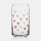 Cute Roze Hart Patroon – Romantisch & Stijlvol Ont Blikvorm Glas (Rechts)