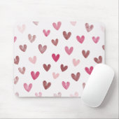 Cute Roze Hart Patroon – Romantisch & Stijlvol Ont Muismat (Met muis)