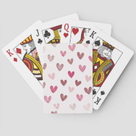 Cute Roze Hart Patroon – Romantisch & Stijlvol Ont Pokerkaarten