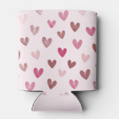 Cute Roze Hart Patroon – Romantisch &Stijlvol Ontw Blikjeskoeler (Achterkant)