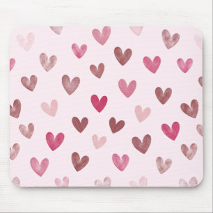 Cute Roze Hart Patroon – Romantisch &Stijlvol Ontw Muismat