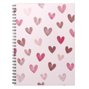 Cute Roze Hart Patroon – Romantisch &Stijlvol Ontw Notitieboek