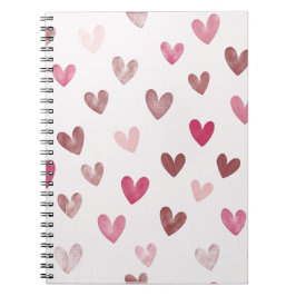 Cute Roze Hart Patroon – Romantisch &Stijlvol Ontw Notitieboek