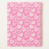 Cute Roze Harten 20XX Spiraal Planner (Achterkant)