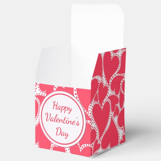 Cute roze harten bedankdoosjes (Geopend)