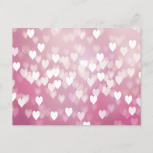 Cute roze harten briefkaart