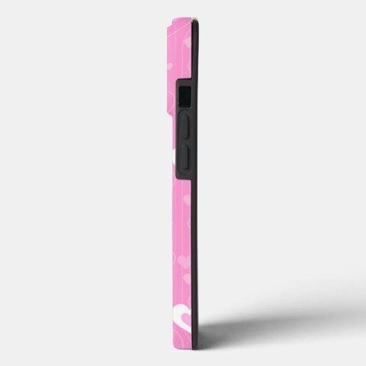 Cute roze harten Case-Mate iPhone case (Achterkant / Links)