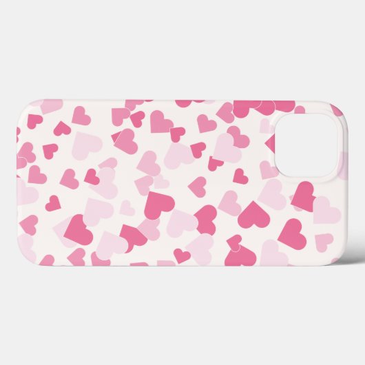 Cute roze harten Case-Mate iPhone case (Achterkant (horizontaal))