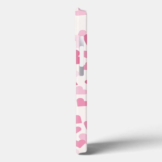 Cute roze harten Case-Mate iPhone case (Achterkant / Links)