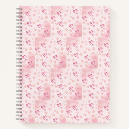 Cute roze harten notitieboek