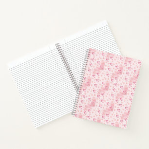Cute roze harten notitieboek