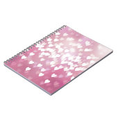 Cute roze harten notitieboek (Linkerzijde)