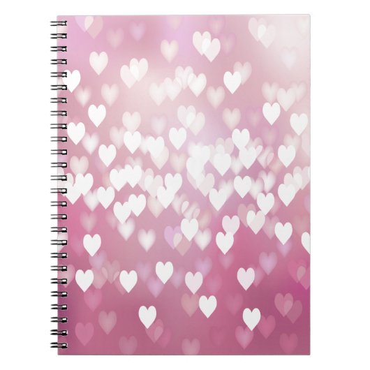 Cute roze harten notitieboek (Voorkant)