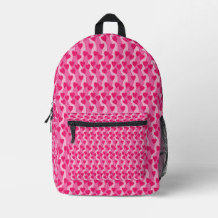 Cute Roze Harten Patroon Bedrukte Rugzak