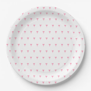 Cute Roze Harten Patroon Feest Papieren Bord