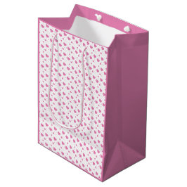 Cute roze harten romantisch patroon medium cadeauzakje
