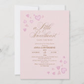 Cute Roze Hartjes Baby Shower Kaart (Voorkant)