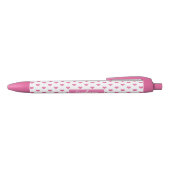 Cute roze Hearts Girly Name Blauwe Inkt Pen (Bovenkant)