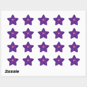 Cute roze hippo paars leopard ster sticker (Vel)