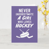 Cute Roze Hockey Kaarten Voor Meisjes Voor Kindere (Gele Bloem)