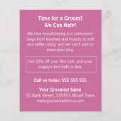 Cute Roze Hond Kappers Salon Menu (Achterkant)