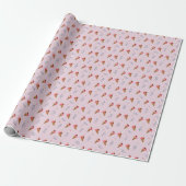 Cute roze Ice Cream Cone Patroon Cadeaupapier (Uitgerold)