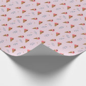 Cute roze Ice Cream Cone Patroon Cadeaupapier (Hoek)
