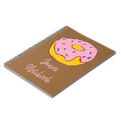 Cute roze ijsdonkerdessert notitieboek (Linkerzijde)