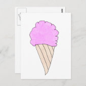 Cute roze ijskap briefkaart (Voorkant / Achterkant)
