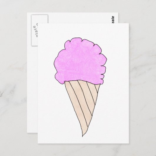 Cute roze ijskap briefkaart (Voorkant / Achterkant)