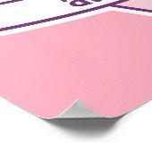 Cute roze ijskap poster (Hoek)