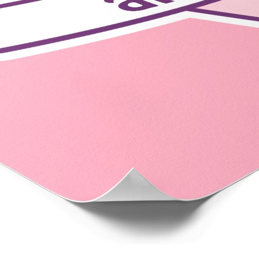 Cute roze ijskap poster (Hoek)