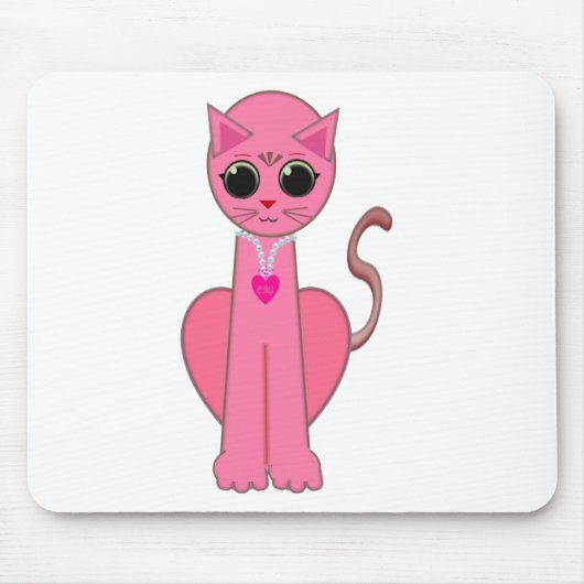 Cute roze kat muismat (Voorkant)
