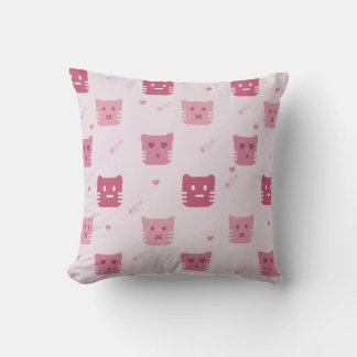 Cute Roze Kat Patroon Voor Huisdecoratie Voor Katt Kussen