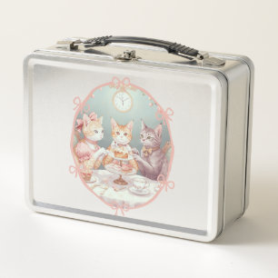 Cute Roze Katten Thee Feestje Design Vrouwelijke S