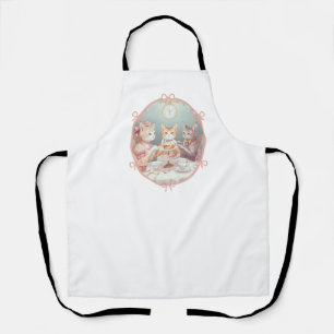 Cute Roze Katten Thee Feestje Design Vrouwelijke S Schort