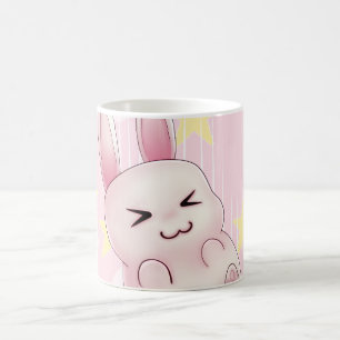 Cute roze Kawaii Bunny konijn van sterren Koffiemok