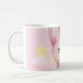 Cute roze Kawaii Bunny konijn van sterren Koffiemok (Links)
