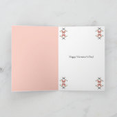 Cute Roze Kawaii Sushi Verliefd Valentijnsdag Kaart (Binnen)