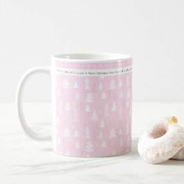 Cute roze kerstbomen Aangepaste koffie-Mok Koffiemok