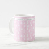 Cute roze kerstbomen Aangepaste koffie-Mok Koffiemok (Voorkant links)