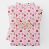 Cute Roze kerstinpakpapier Inpakpapier Vel (In situ)