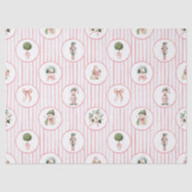 Cute Roze Kerstvakantie Tissue