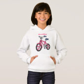 Cute roze kinder fietsenafbeelding cartoon (Voorkant volledig)