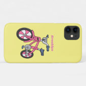 Cute roze kinder fietsenafbeelding cartoon Case-Mate iPhone case (Achterkant (horizontaal))