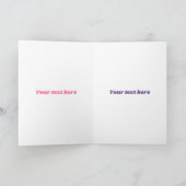 Cute roze kinder fietsenafbeelding cartoon kaart (Binnen)