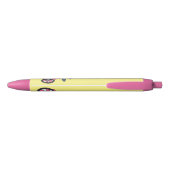 Cute roze kinder fietsenafbeelding cartoon zwarte inkt pen (Achterkant)