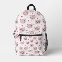 Cute Roze Kittens en Hartjes Patroon voor Kinderen